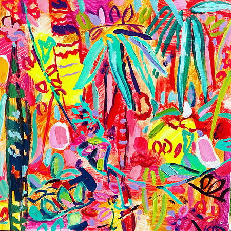 Study for Allah's Garden, 10" x 10",oil on board- $250