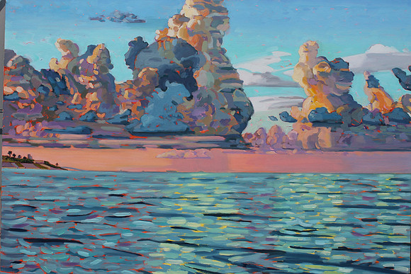 Drama Over The Bay oil on canvas 36"x40" private collection