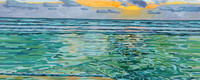 CURRENTS- (N. Padre Island )- oil on canvas)- 60" x 24"