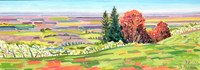 Apple Orchard - Carter Mountain, Blue Ridge Mountain Series- oil on canvas, 40" x 14"- $900