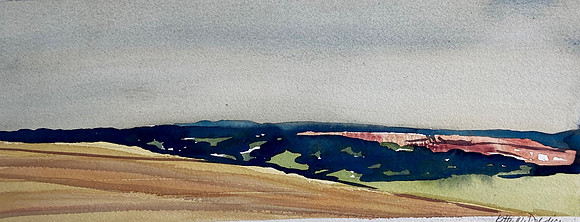 Quarry,Hll County- 6" x 15"-watercolor- $300